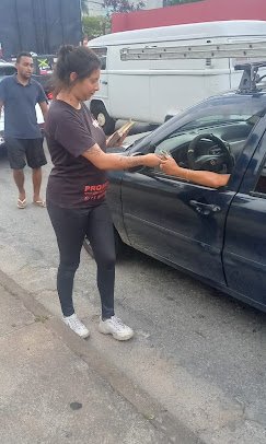 Panfletagem farol (semáforo)